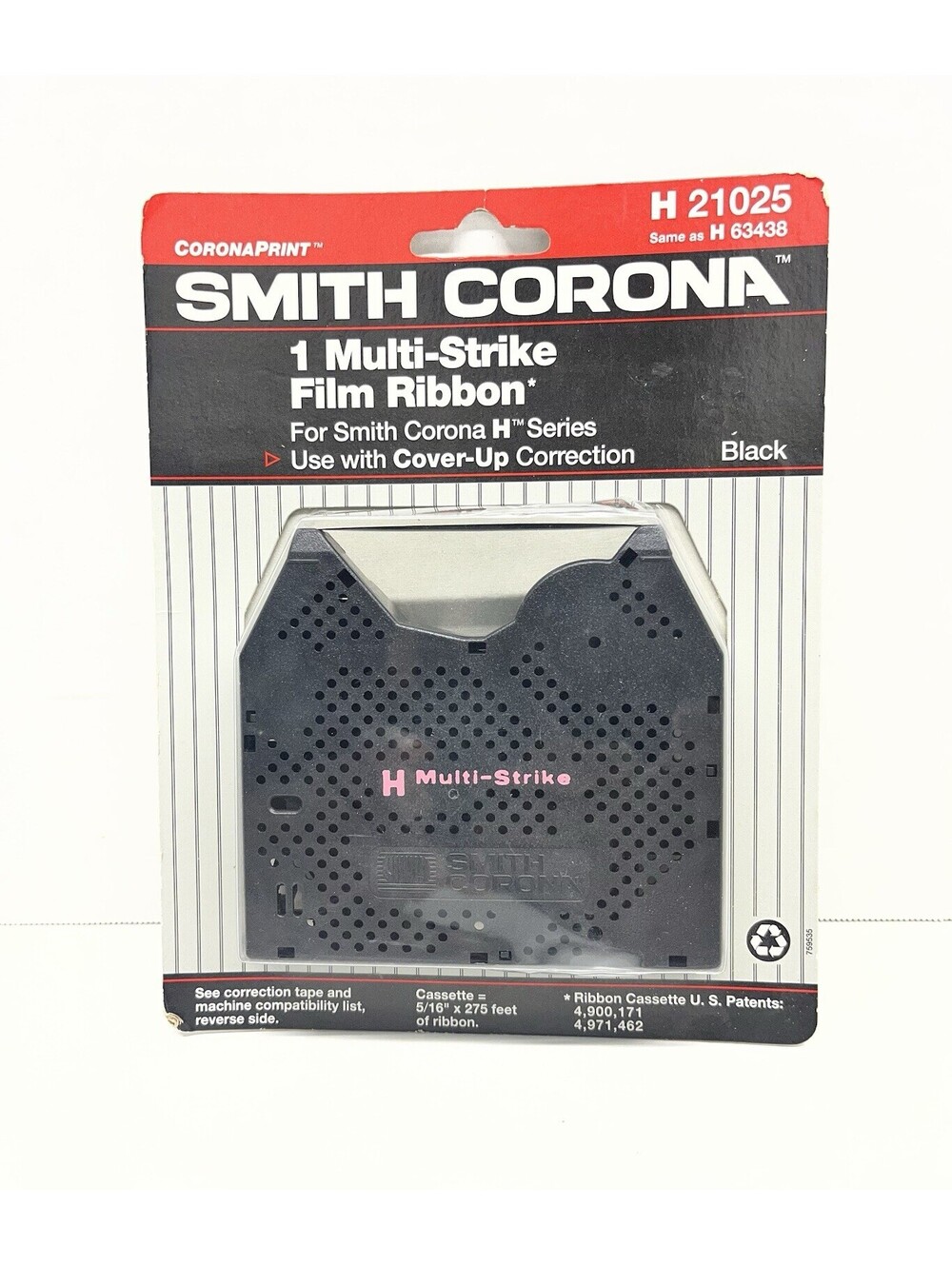 Smith Corona Multi Strike Film Ribbon H Series Typewriter 21025 / 63438